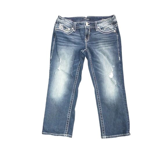 Vigoss Pants - Vigoss The Chelsea Capris Womens 13/14 Blue Denim Grandmacore Westerncore Casual